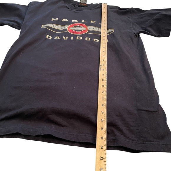 Harley-Davidson Black Short Sleeve Tee with Iconic Logo-From Nice,France-Large - Picture 7 of 8